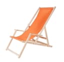 Feel2Home Gartenliege Orange Klappbar mit Verstellbarer Rückenlehne Bild 1