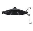 furnicato Wandschirm mit LED 300 cm Anthrazit Bild 1