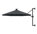 furnicato Wandschirm mit LED 300 cm Anthrazit Bild 2
