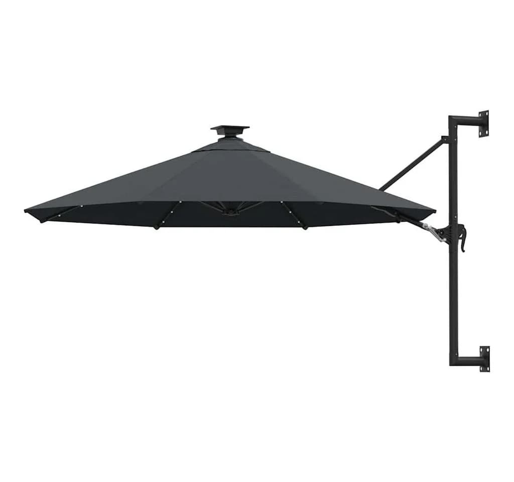 furnicato Wandschirm mit LED 300 cm Anthrazit - Bild 2