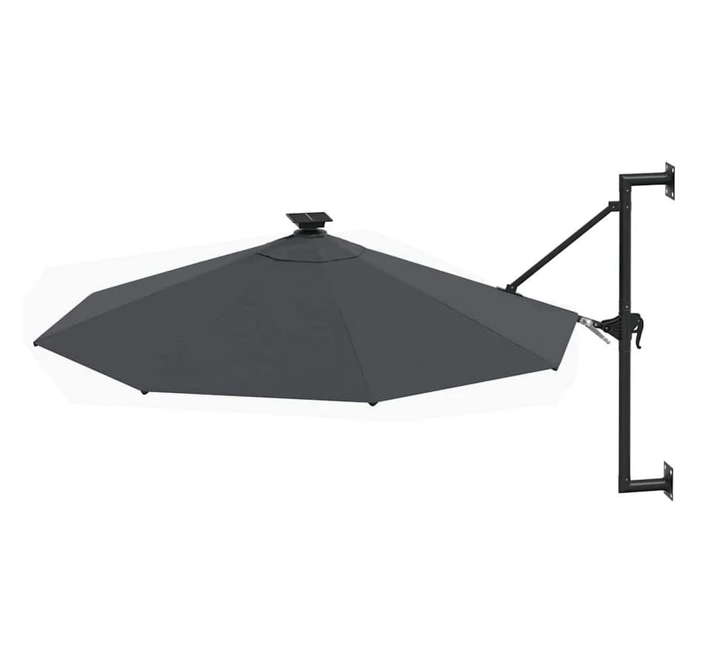 furnicato Wandschirm mit LED 300 cm Anthrazit - Bild 3