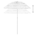 furnicato Strandschirm Hawaii Weiß mit UV-Schutz Bild 4