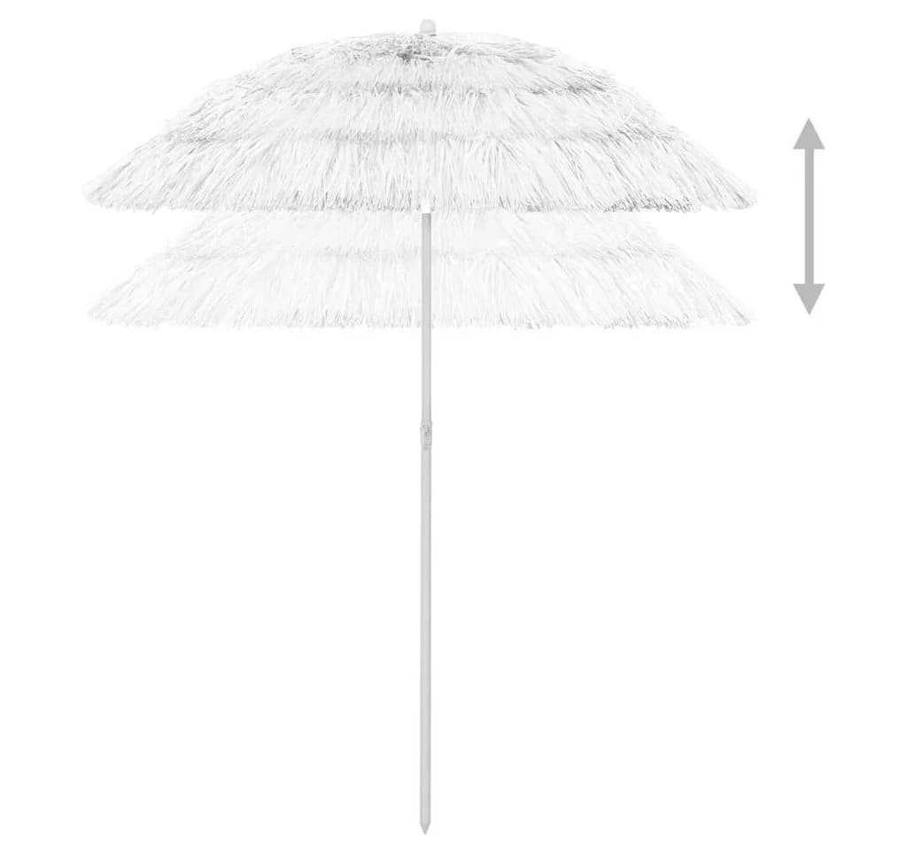 furnicato Strandschirm Hawaii Weiß mit UV-Schutz - Bild 4