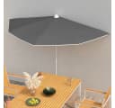 furnicato Sonnenschirm Halb-mit Mast Anthrazit Bild 1