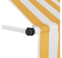 furnicato Markise Einziehbar Handbetrieben Orange/Weiß Bild 5