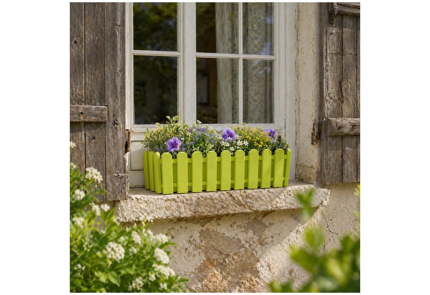 HTI-Living Blumenkasten Nessa mit Wasserspeicher und Wasserstandsanzeige Grün - Bild 2