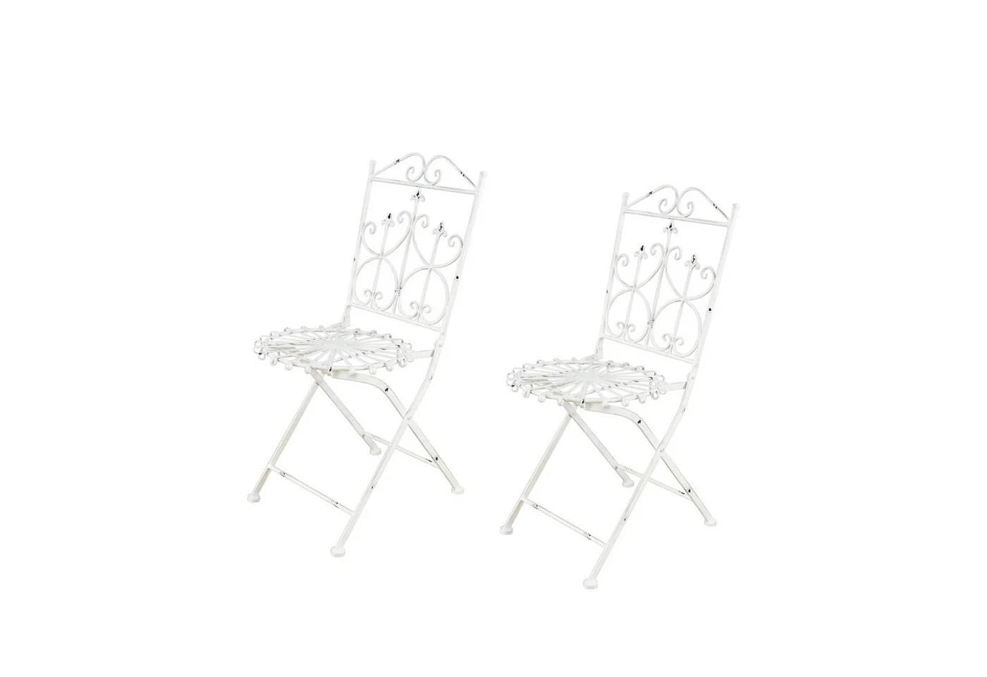 HTI-Living Gartenstuhl Romantic Garden Metall Klappstuhl 2er Set - Bild 5
