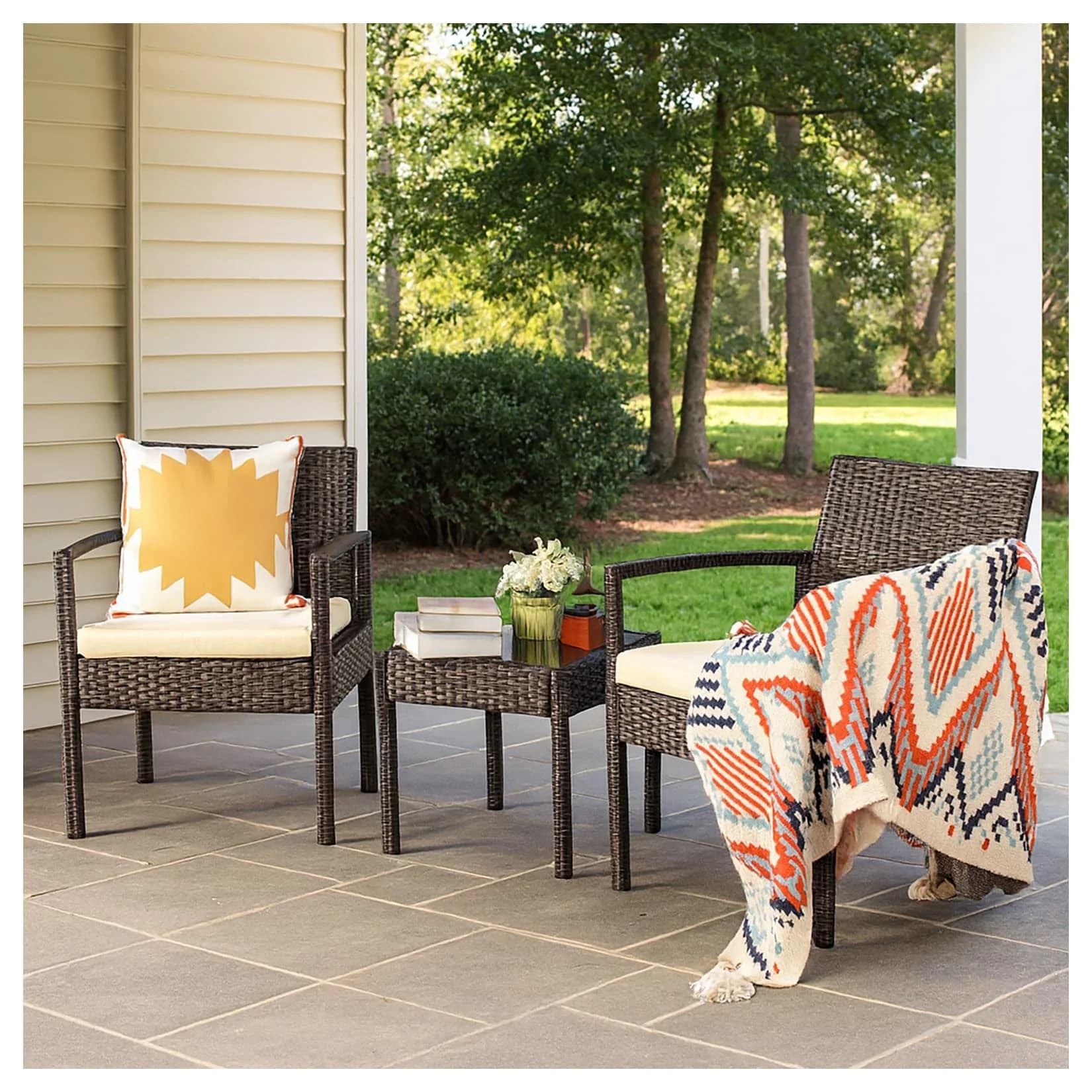 HTI-Living Terrassenmöbel Set Braun/Beige Santadi