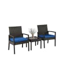 HTI-Living Balkonmöbel Santadi 3-tlg. Set Polyrattan mit Kissen Bild 1
