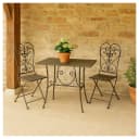 HTI-Living Gartentisch Metall Rostoptik Bild 1