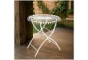 HTI-Living Romantischer Metalltisch Rund Weiß 70cm Bild 3