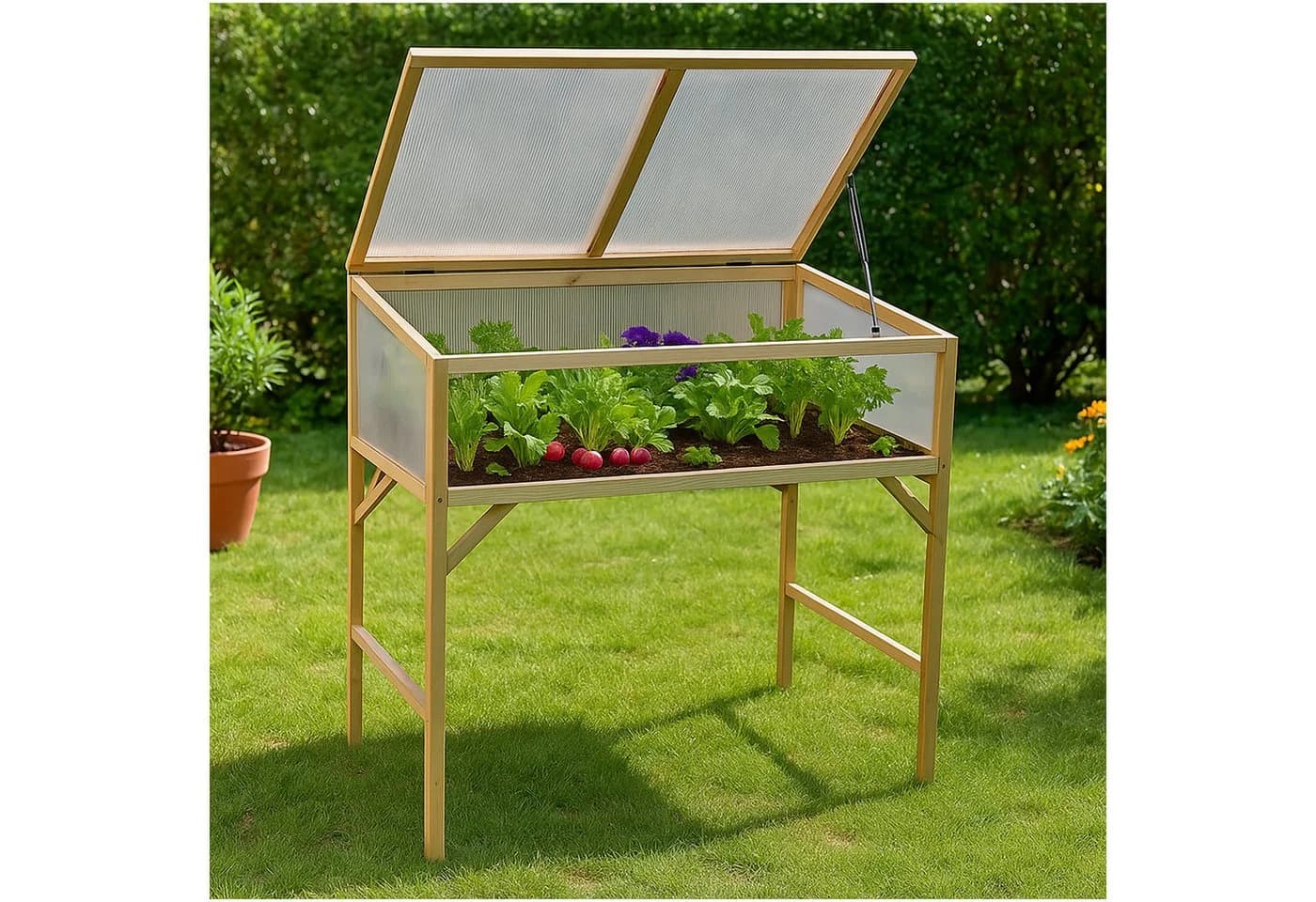 HTI-Living Frühbeet 90 x 50 cm Kräuterbeet - Bild 3