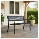 HTI-Living Gartenbank Venera Metall Schwarz 2-Sitzer Bild 1