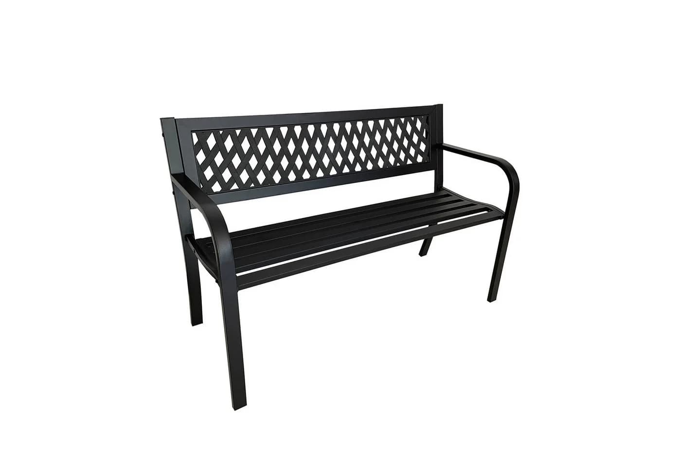 HTI-Living Gartenbank Venera Metall Schwarz 2-Sitzer - Bild 4