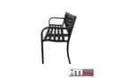 HTI-Living Gartenbank Venera Metall Schwarz 2-Sitzer Bild 5