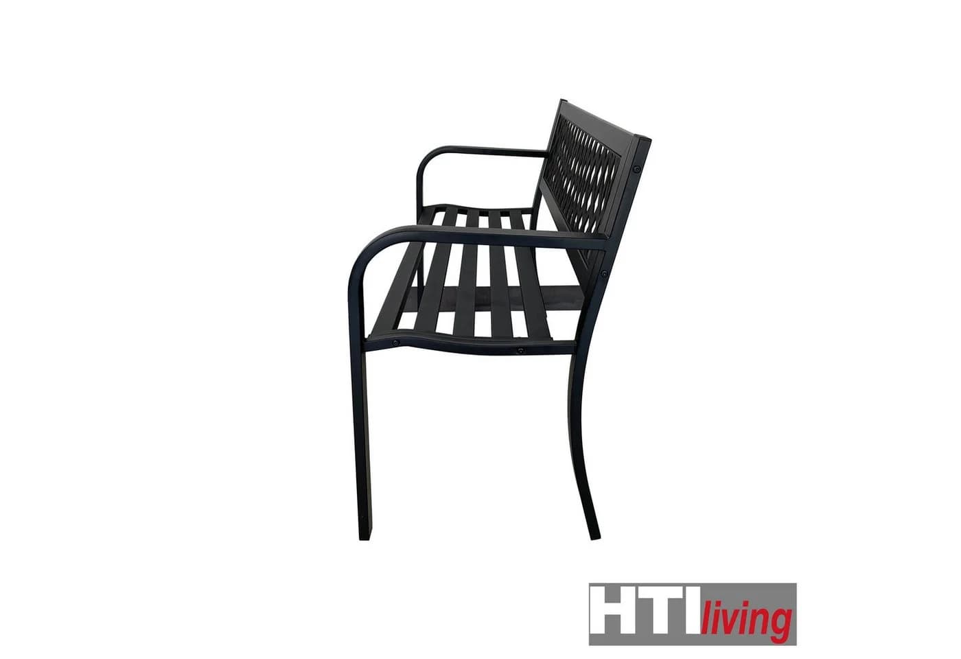 HTI-Living Gartenbank Venera Metall Schwarz 2-Sitzer - Bild 5