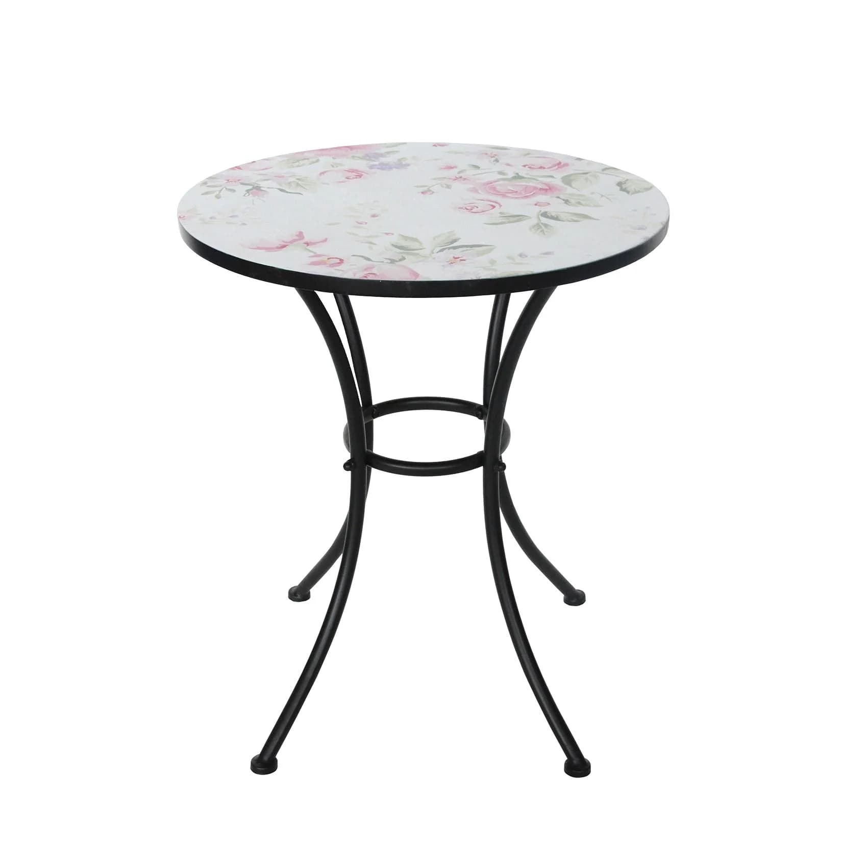 HTI-Living Gartentisch Celia Rosen Metall Balkon Terrassen Tisch