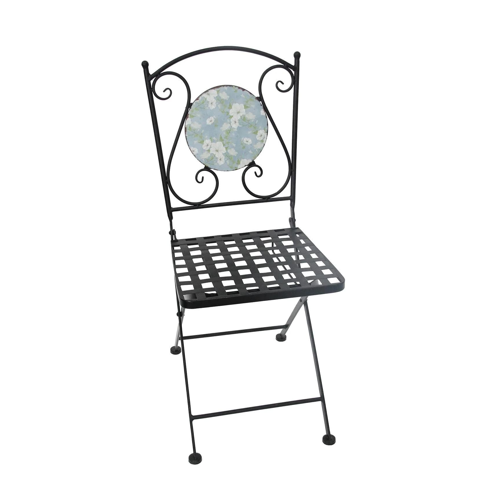 HTI-Living Gartentisch Celia Petunien Metall Vintage Bunt