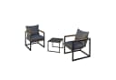 HTI-Living Gartensitzgruppe Cirella 3-tlg. Schwarz Modern Bild 2