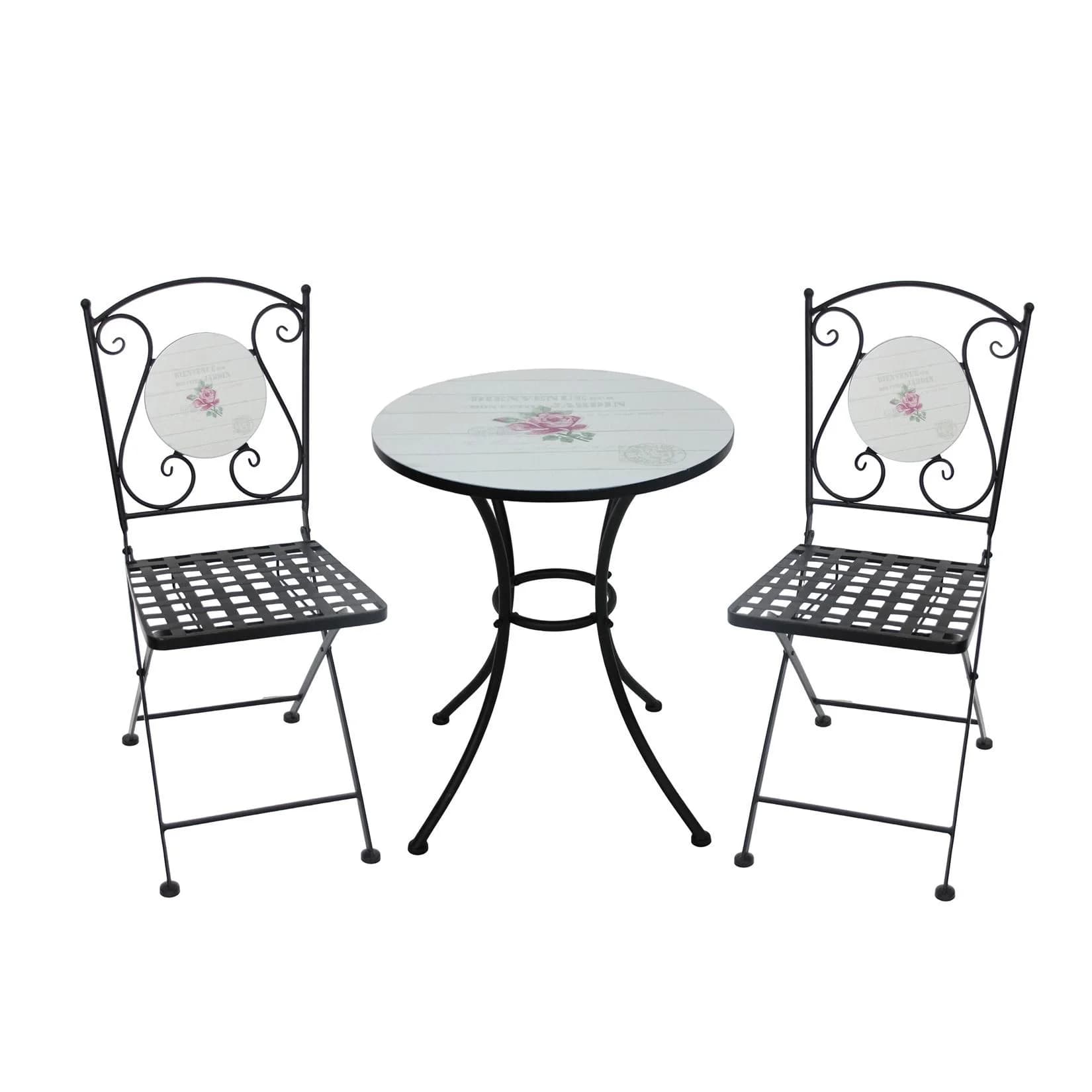 HTI-Living Garten-Essgruppe 3-tlg. Celia Vintage Metall