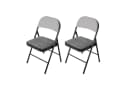HTI-Living Klappstuhl 2er Set grau mit Polsterung Bild 2