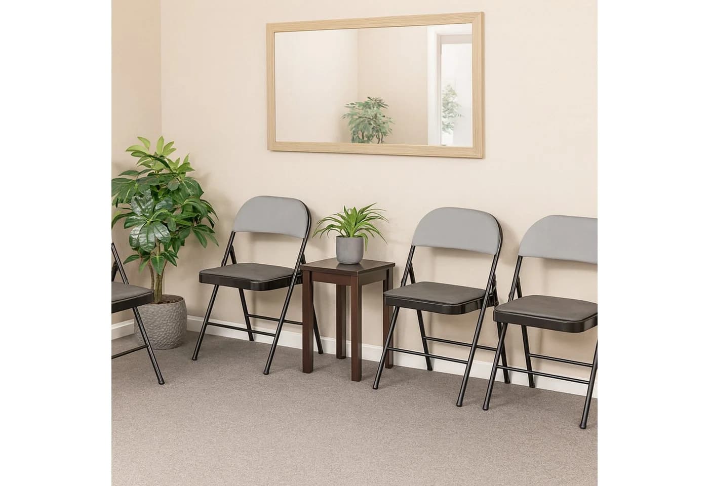 HTI-Living Klappstuhl 2er Set grau mit Polsterung - Bild 3