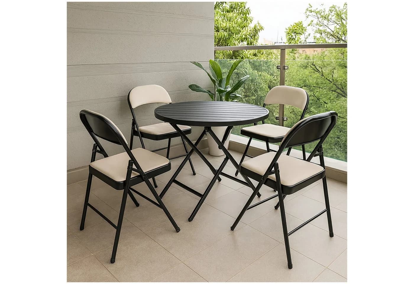 HTI-Living Klappstuhl 4er Set Polsterung - Bild 2