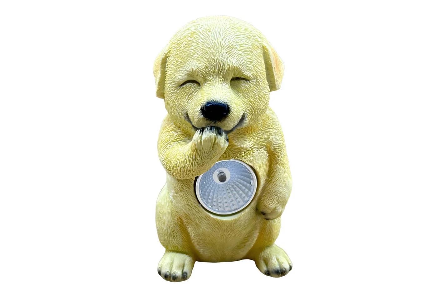 HTI-Living Solar-Gartenfigur Hund Gelb Polyresin - Bild 3
