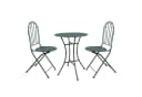 HTI-Living Bistro Set 3-tlg. Blau Metall für Balkon Terrasse Bild 1