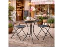 HTI-Living Bistro Set 3-tlg. Blau Metall für Balkon Terrasse Bild 3