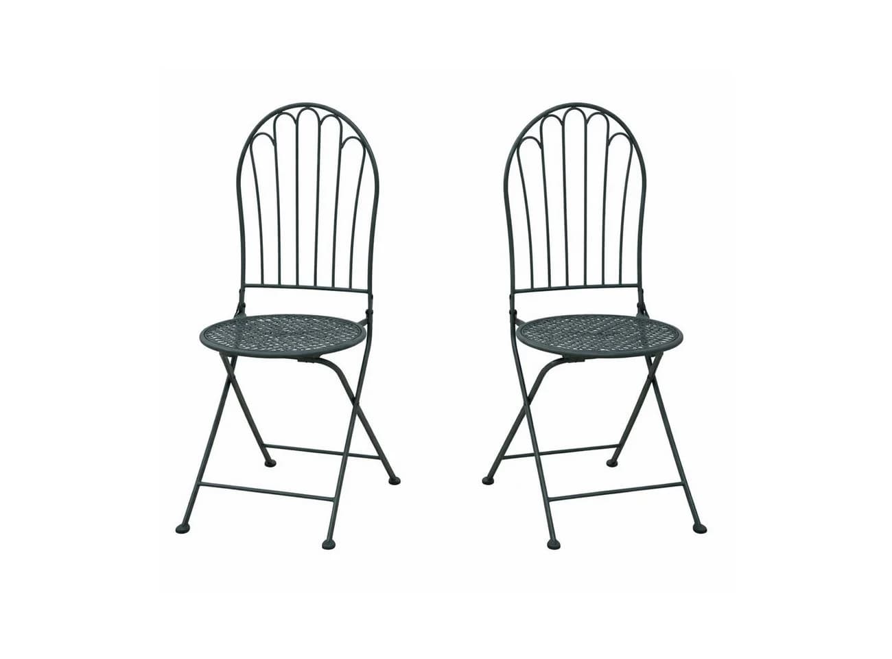 HTI-Living Bistro Set 3-tlg. Blau Metall für Balkon Terrasse - Bild 5