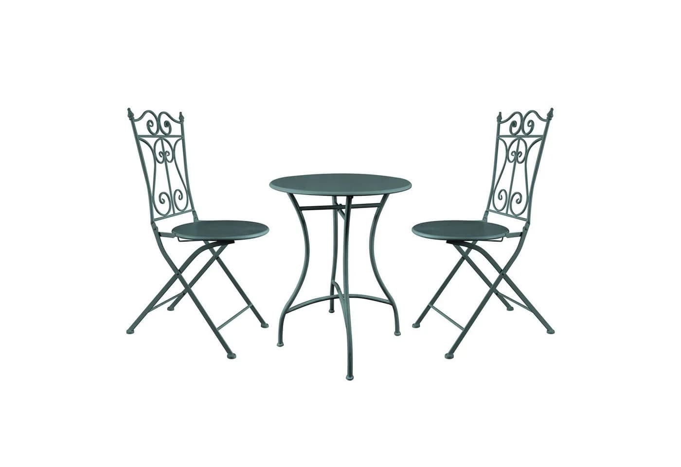 HTI-Living Bistro-Set 3-tlg. Grün Metall