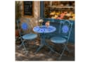 HTI-Living Bistro Set 3-tlg. Metall Blau Blütenmotiv Bild 5