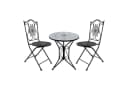 HTI-Living Bistro-Set 3-tlg. Metall Schwarz Byzanz-Motiv Bild 1