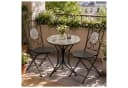 HTI-Living Bistro-Set 3-tlg. Schwarz Metall mit Motivdruck Bild 2
