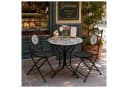 HTI-Living Bistro-Set 3-tlg. Schwarz Metall mit Motivdruck Bild 5