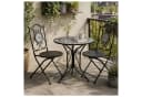 HTI-Living Bistro-Set 3-tlg. Schwarz Metall mit Schiefer-Motiv Bild 2
