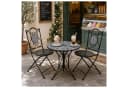 HTI-Living Bistro-Set 3-tlg. Schwarz Metall mit Schiefer-Motiv Bild 5