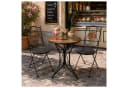 HTI-Living Bistro-Set 3-tlg. Schwarz Metall mit Holz-Motiv Bild 5