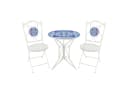 HTI-Living Bistro Set Santorin 3-tlg. Metall Schwarz/Creme Bild 1