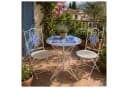 HTI-Living Bistro Set Santorin 3-tlg. Metall Schwarz/Creme Bild 2