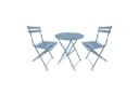 HTI-Living Bistro Set 3-tlg. Metall Blau Klappbar Bild 1