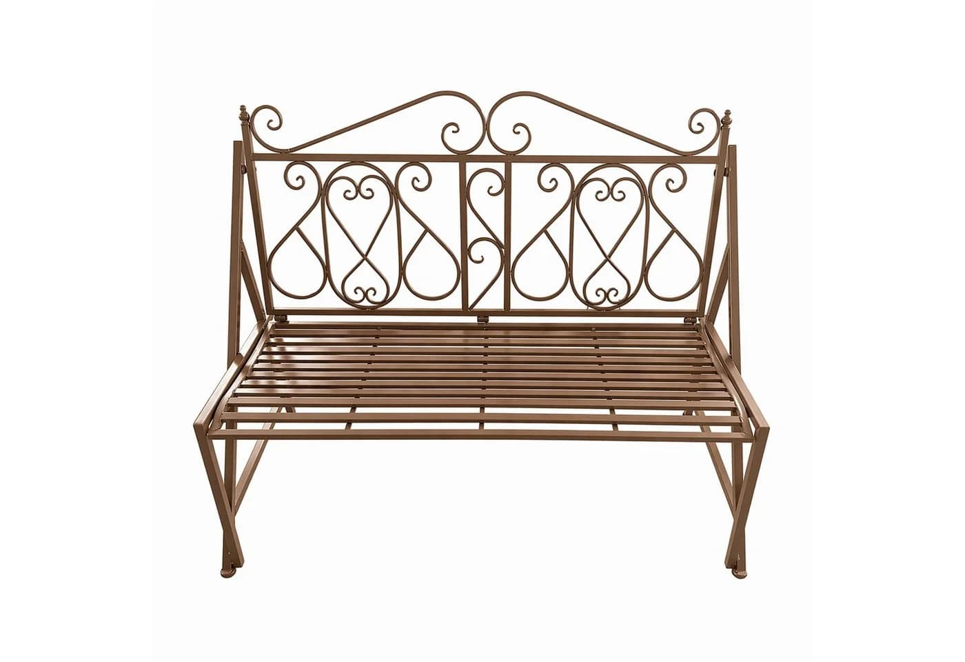 HTI-Living Gartenbank Solea Braun Eisen Landhausstil