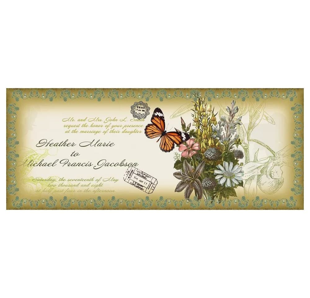 HTI-Living Gartenbank Schmetterling Metall Creme Vintage