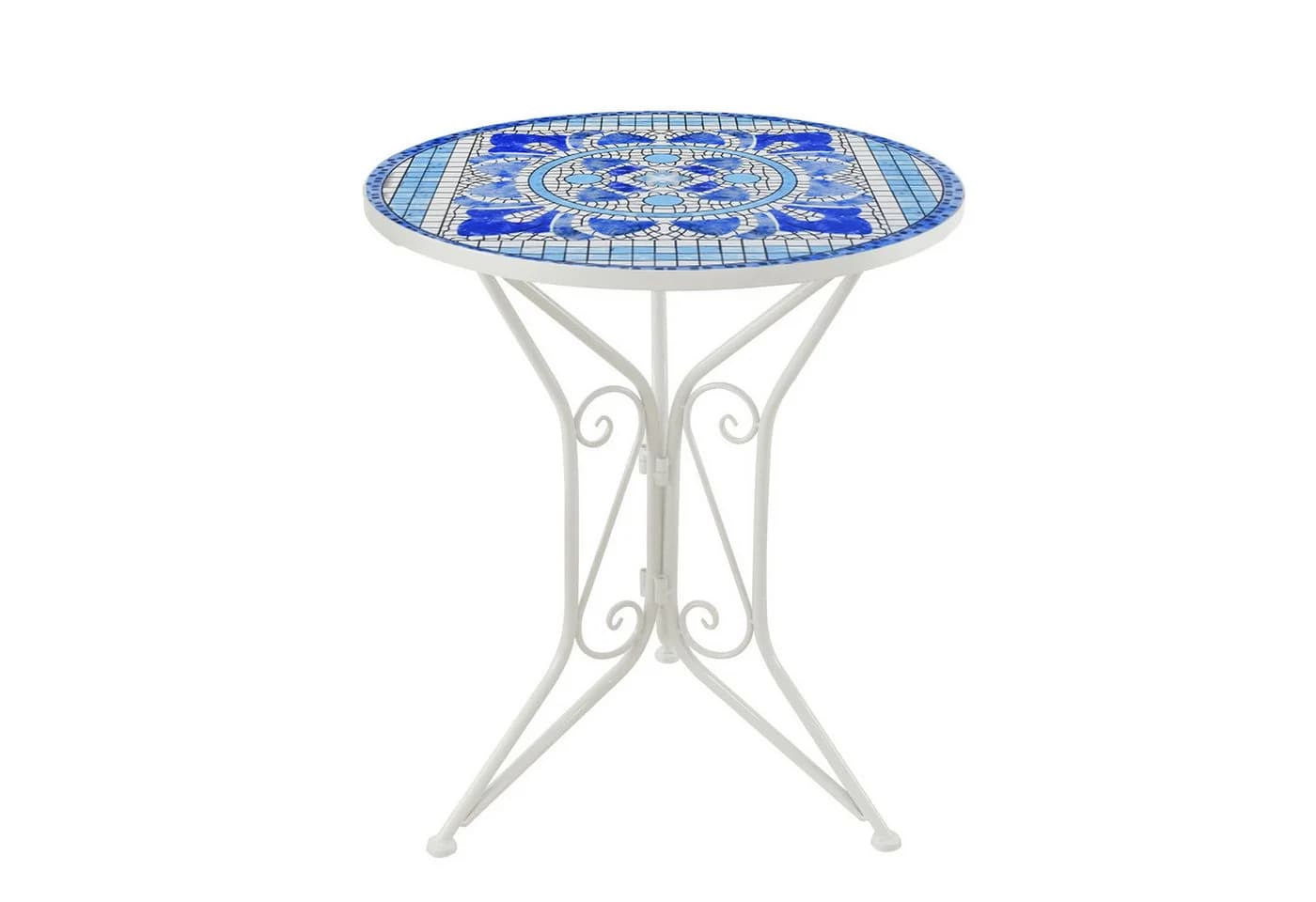 HTI-Living Gartentisch Metall Creme Santorin - Bild 2