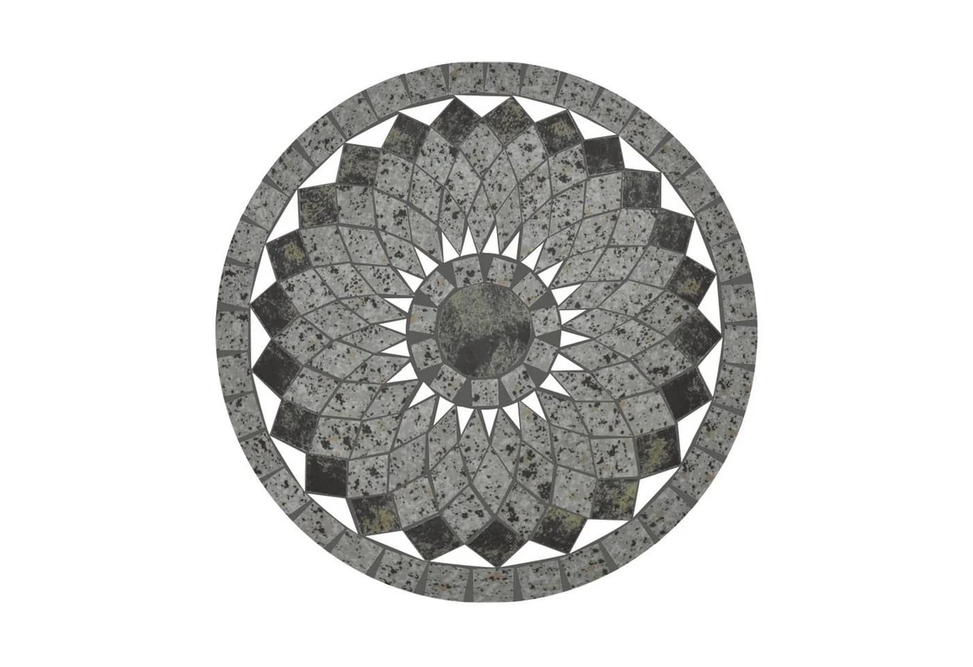 HTI-Living Gartentisch Metall Schwarz Schieferoptik