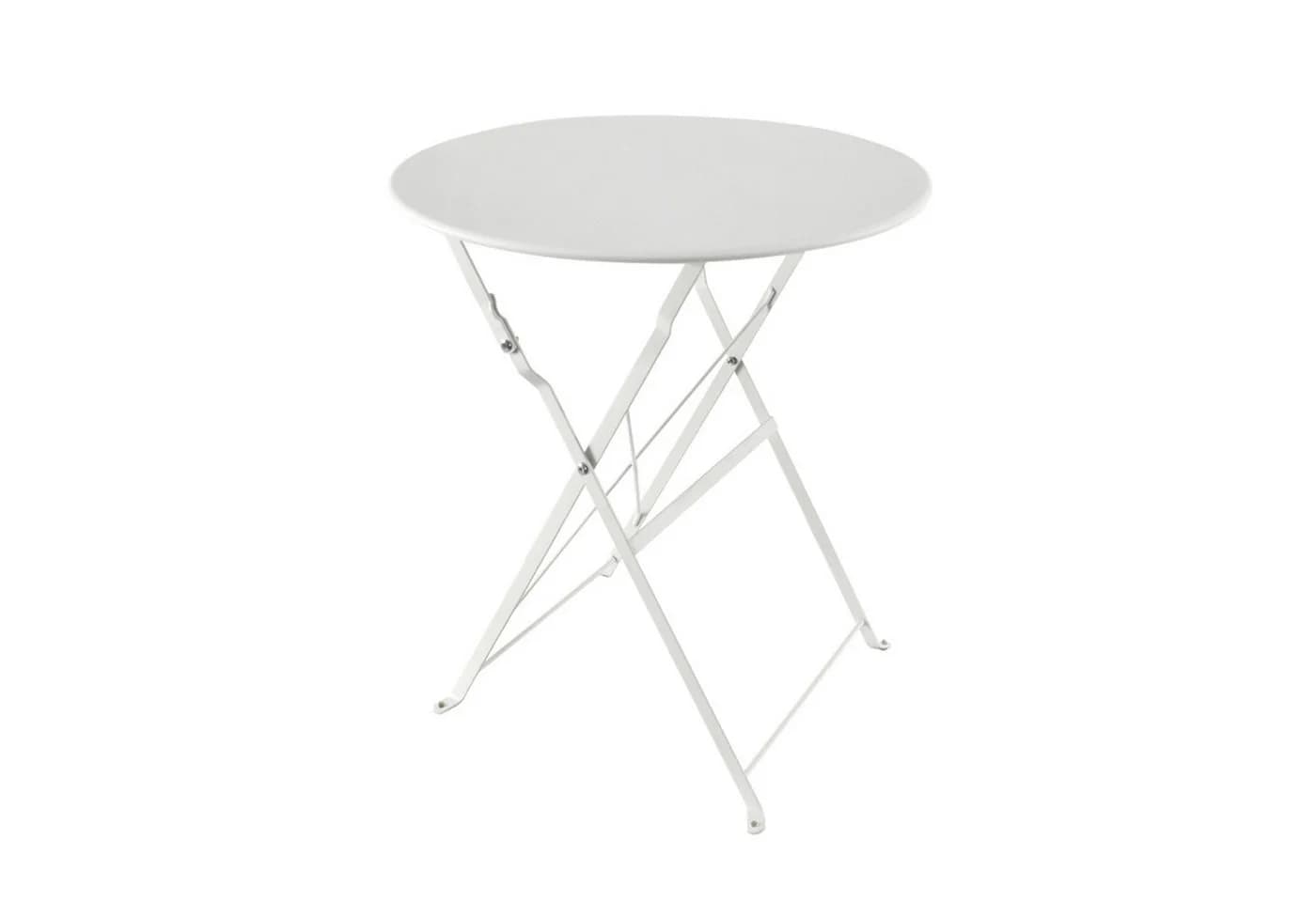 HTI-Living Gartentisch Basil Metall rund klappbar Creme - Bild 2