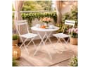 HTI-Living Gartenstuhl 2er-Set Basil Metall Creme Bild 1
