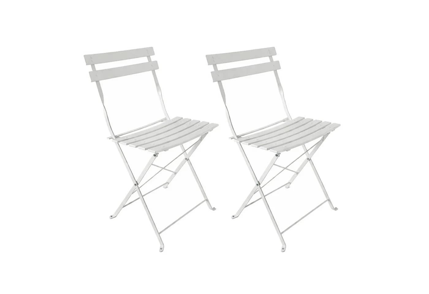 HTI-Living Gartenstuhl 2er-Set Basil Metall Creme - Bild 2