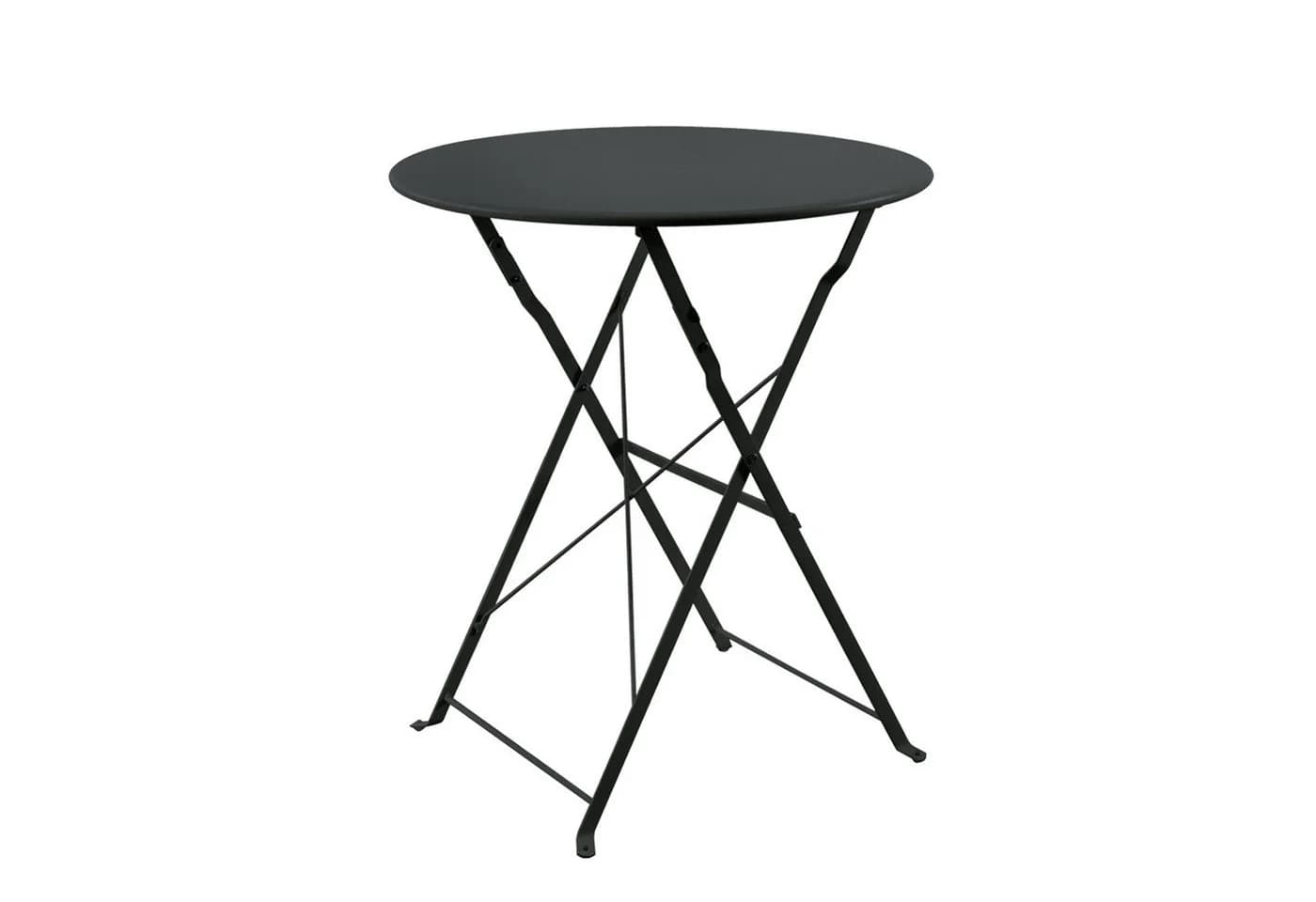 HTI-Living Gartentisch Basil Metall rund klappbar Schwarz - Bild 2